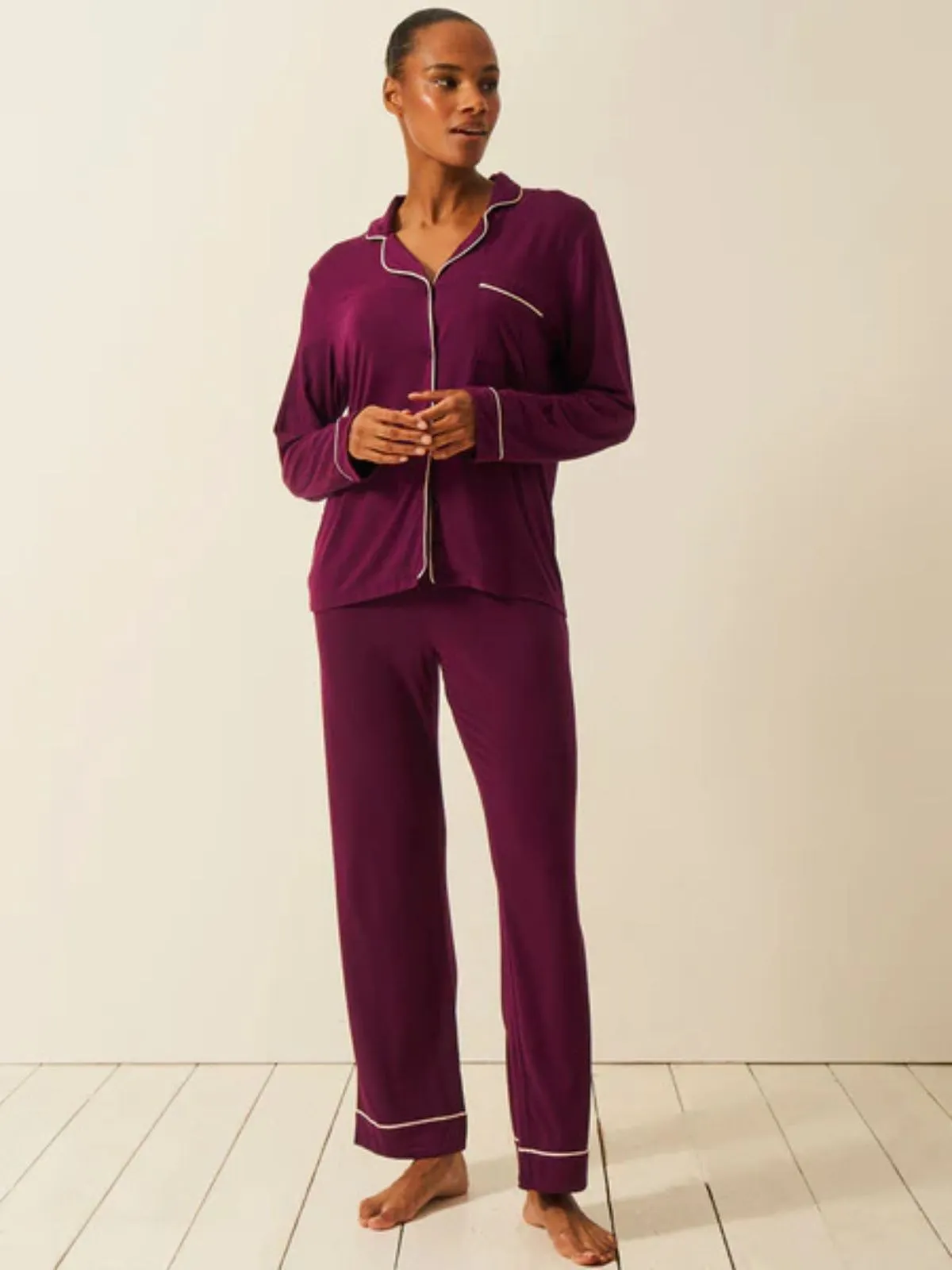 Long PJ Set - Black Cherry sold by iris product image thumbnail 5