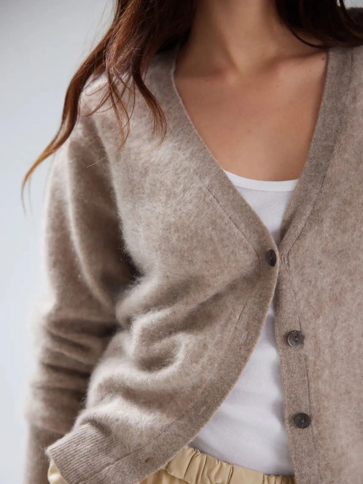Vienna Brushed Cardigan - Truffle sold by iris