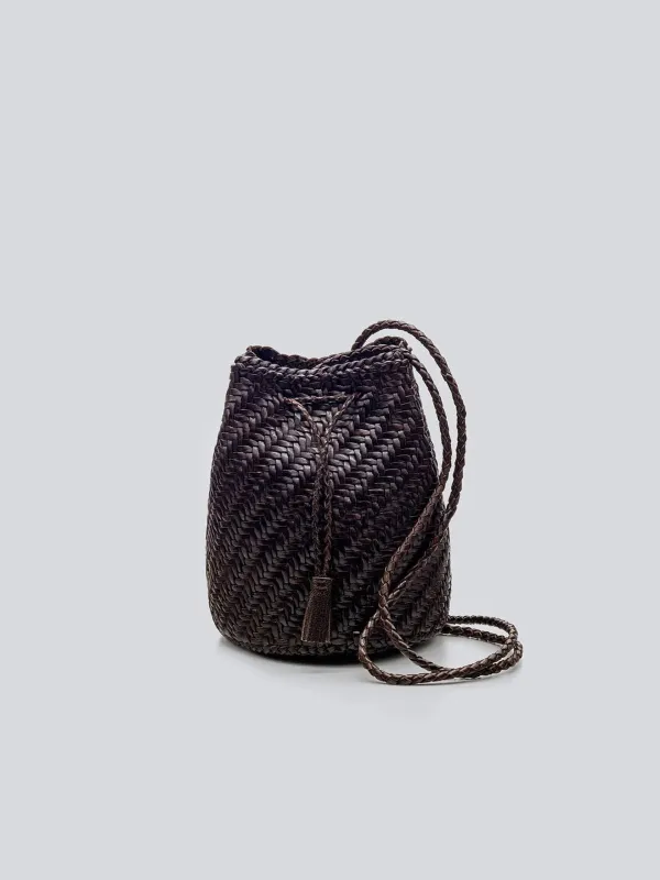 Pompom Double Jump Bag - Dark Brown sold by iris