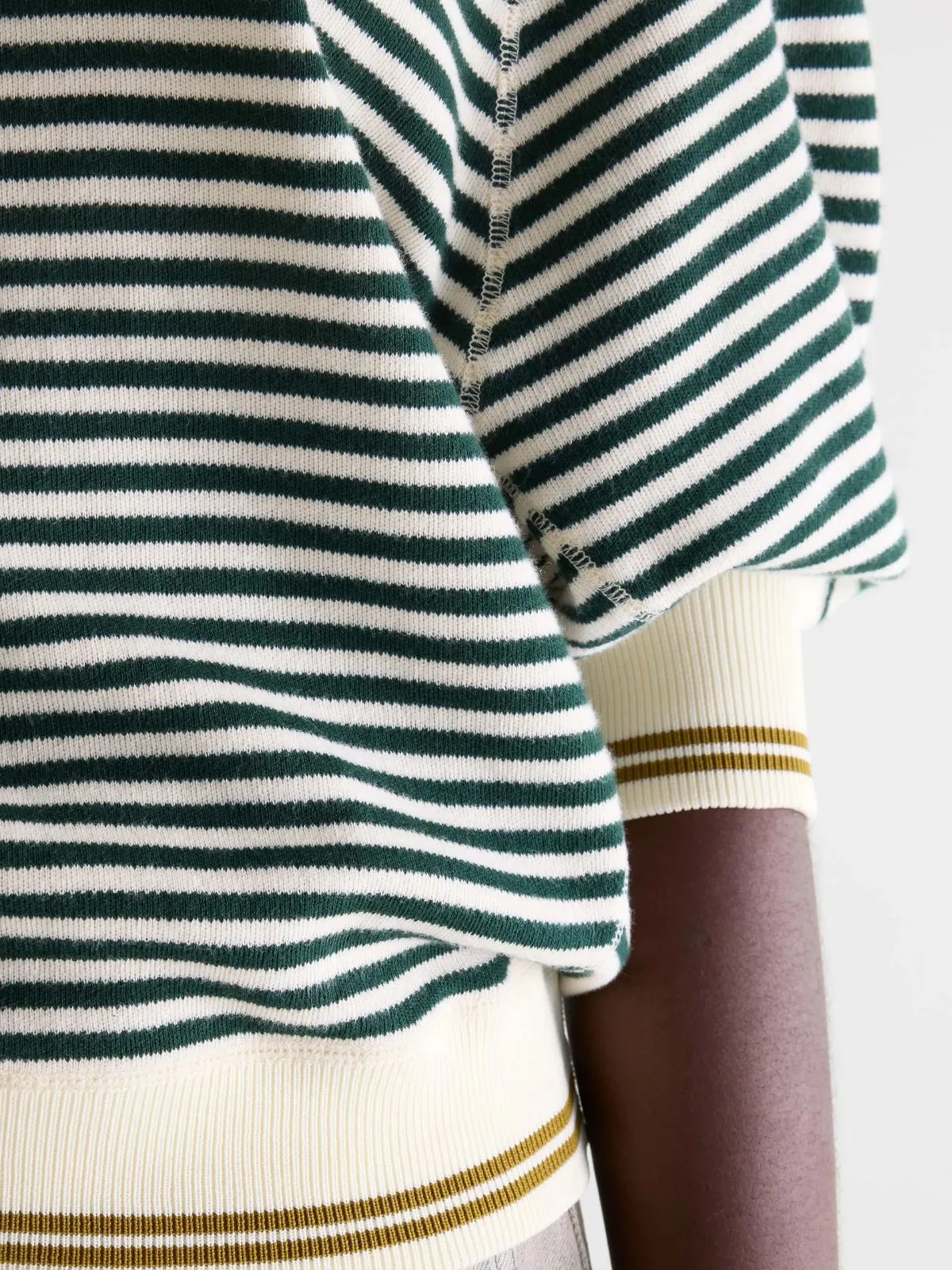 Anglet Stripe Knit - Dark Green sold by iris product image thumbnail 5