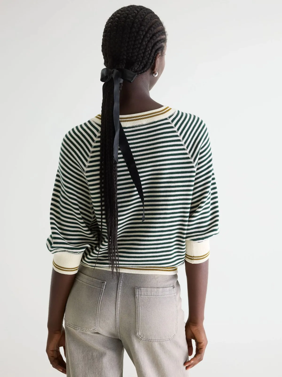 Anglet Stripe Knit - Dark Green sold by iris product image thumbnail 3