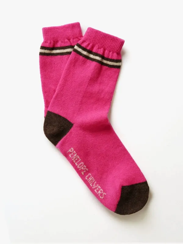 Wool Socks- Pink made by iris