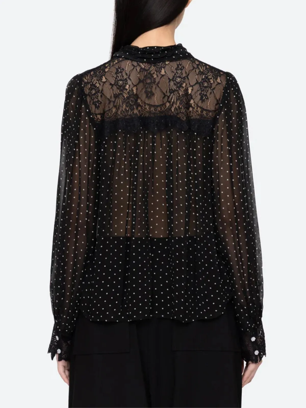 Melody Polka Dot Top - Black sold by iris product image thumbnail 4