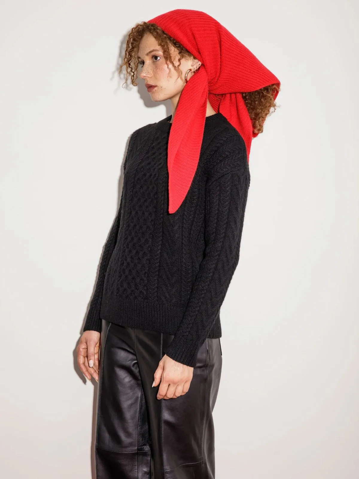 Triangle Cashmere Scarf - Red sold by iris product image thumbnail 4