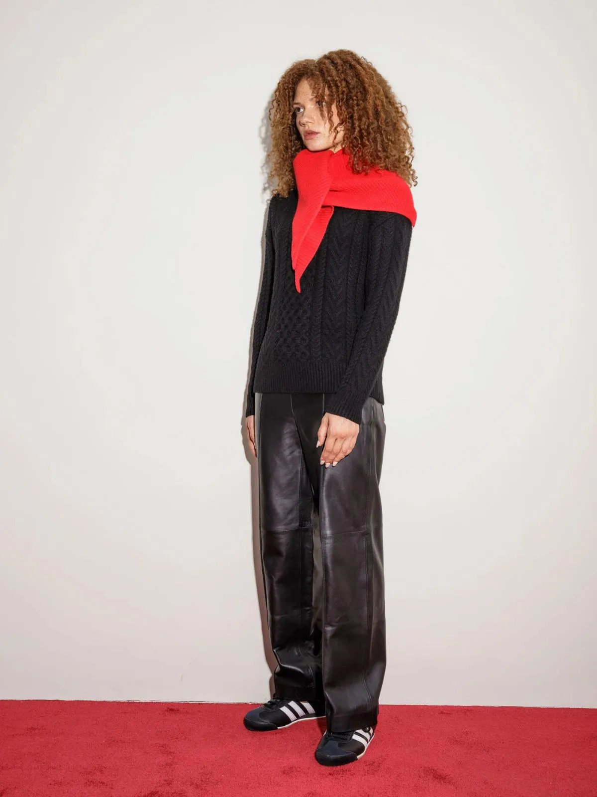 Triangle Cashmere Scarf - Red sold by iris product image thumbnail 3