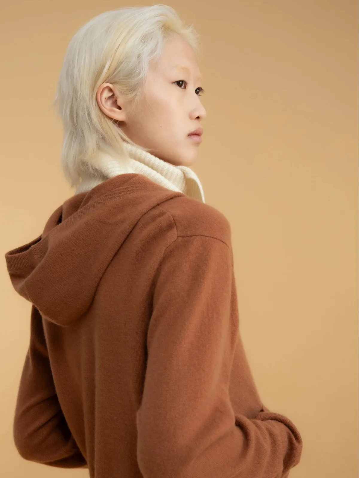 Knitted Cashmere Neck Tie - Cream sold by iris product image thumbnail 3