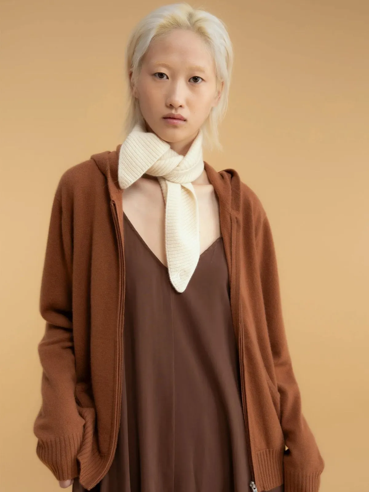 Knitted Cashmere Neck Tie - Cream sold by iris product image thumbnail 4