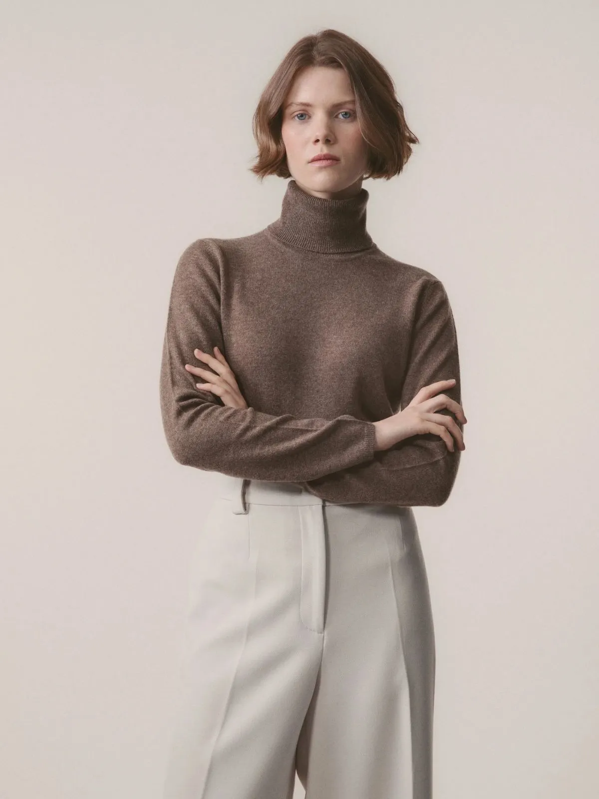 Cashmere Polo Neck - Truffle sold by iris product image thumbnail 3