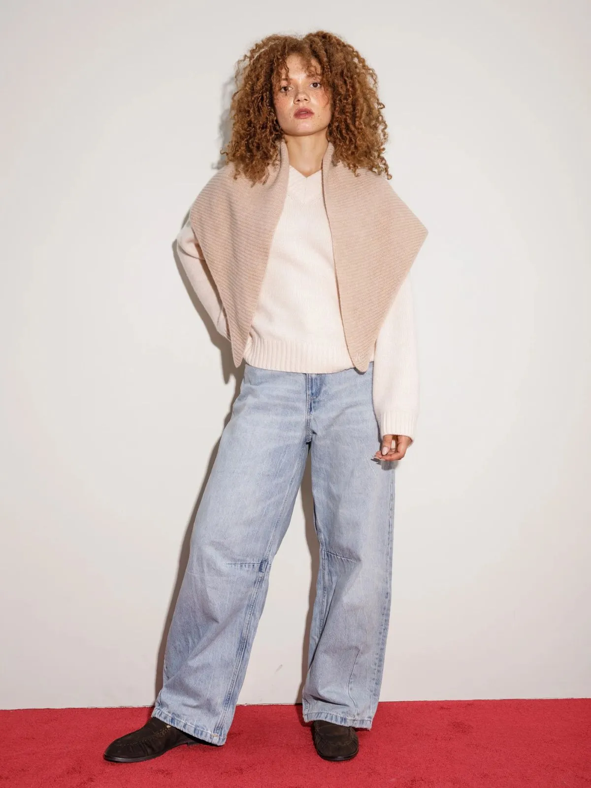 Triangle Cashmere Scarf - Vicuna sold by iris product image thumbnail 2