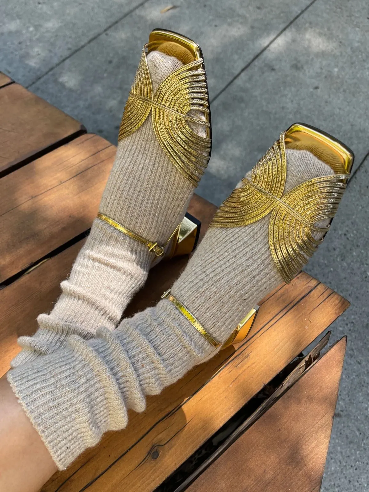 Winter Sparkle Socks - Champagne sold by iris product image thumbnail 3