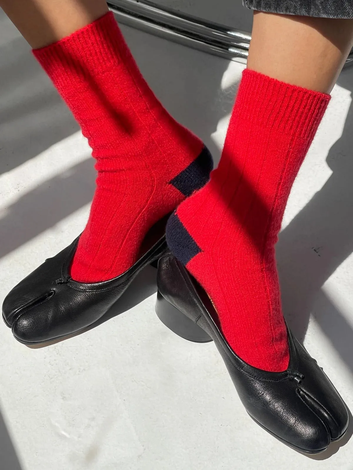 Classic Cashmere Socks - Poppy Red sold by iris product image thumbnail 3