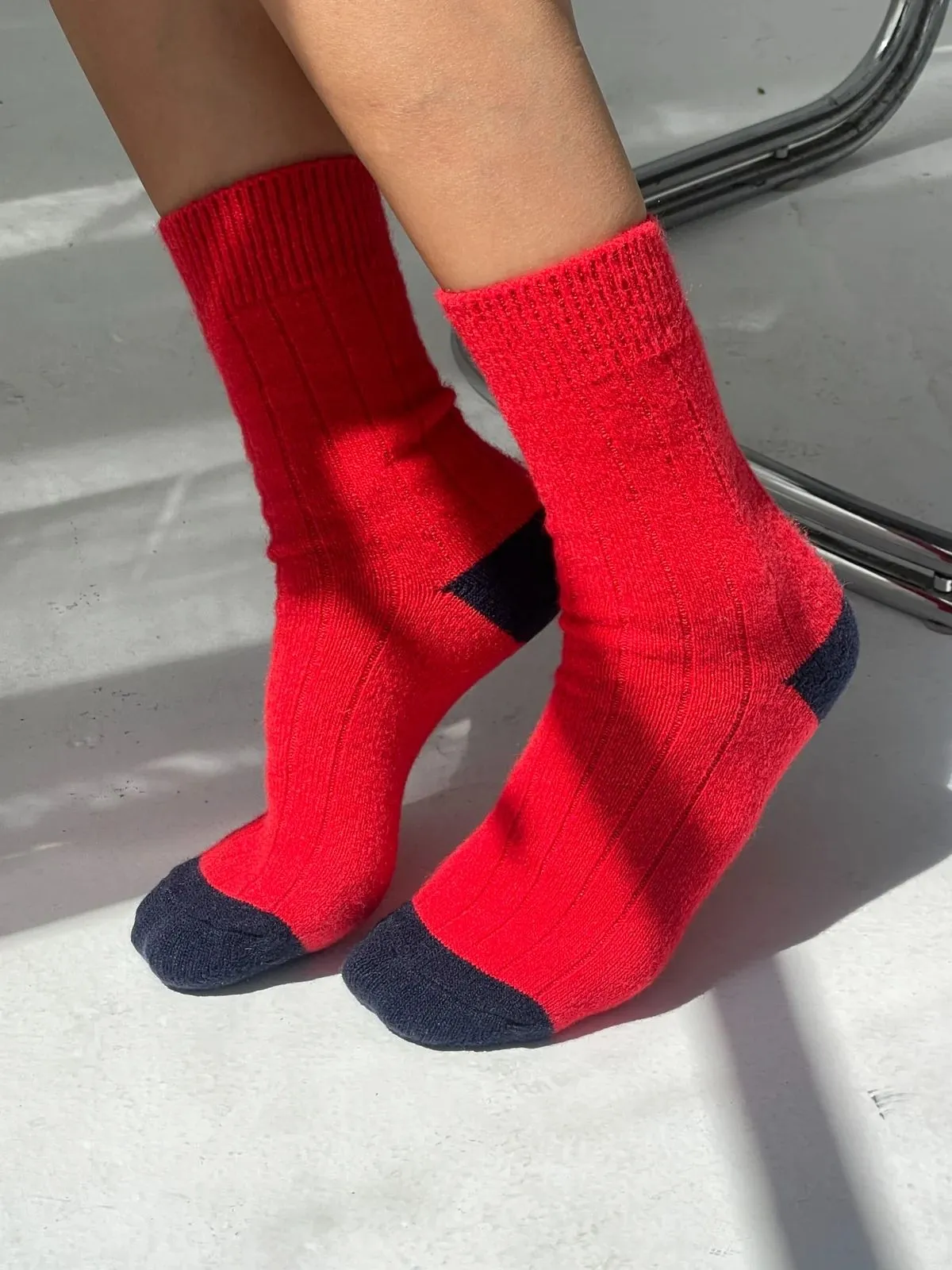 Classic Cashmere Socks - Poppy Red sold by iris product image thumbnail 5