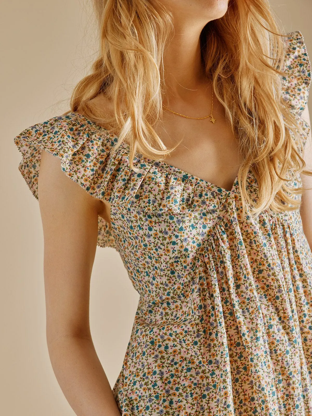 Yara Cotton Voile Dress – Cream sold by iris product image thumbnail 3