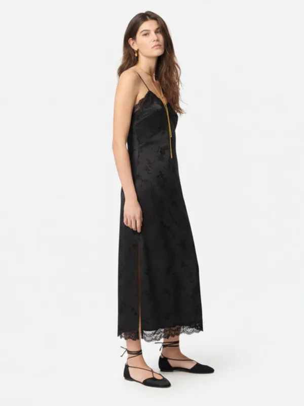 Givre Lace Cami Dress - Black made by Vanessa Bruno