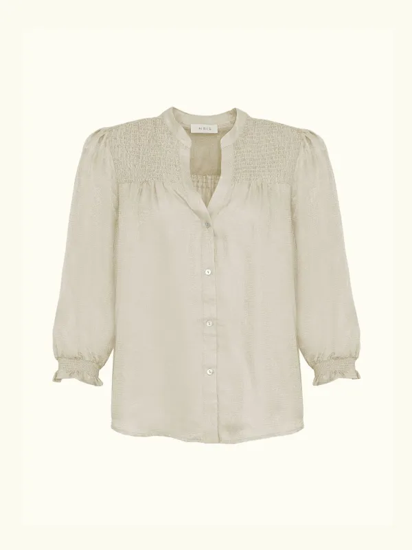 Rhys Silk Blend Blouse - Cream sold by iris