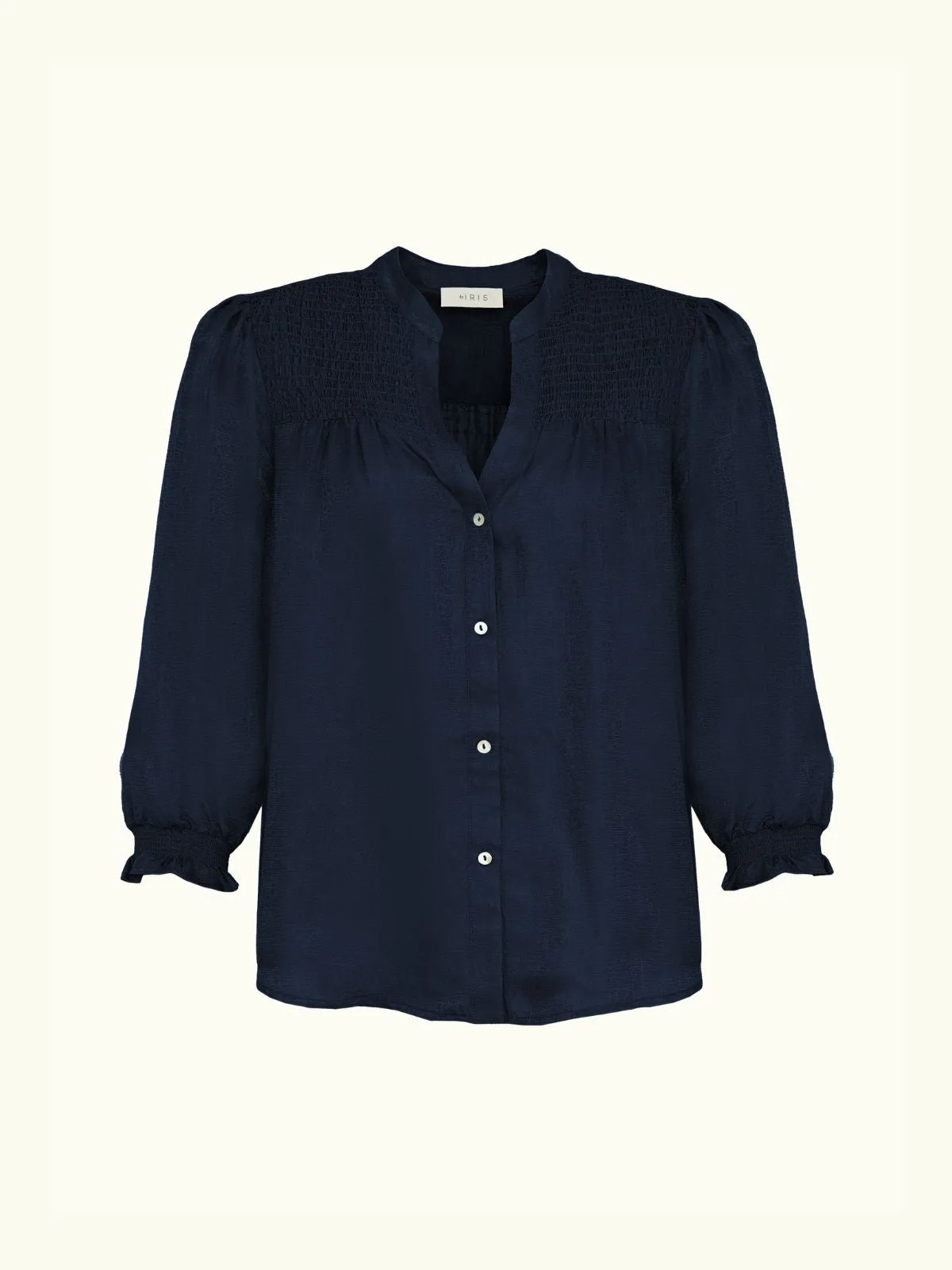 Rhys Silk Blend Blouse - Navy sold by iris