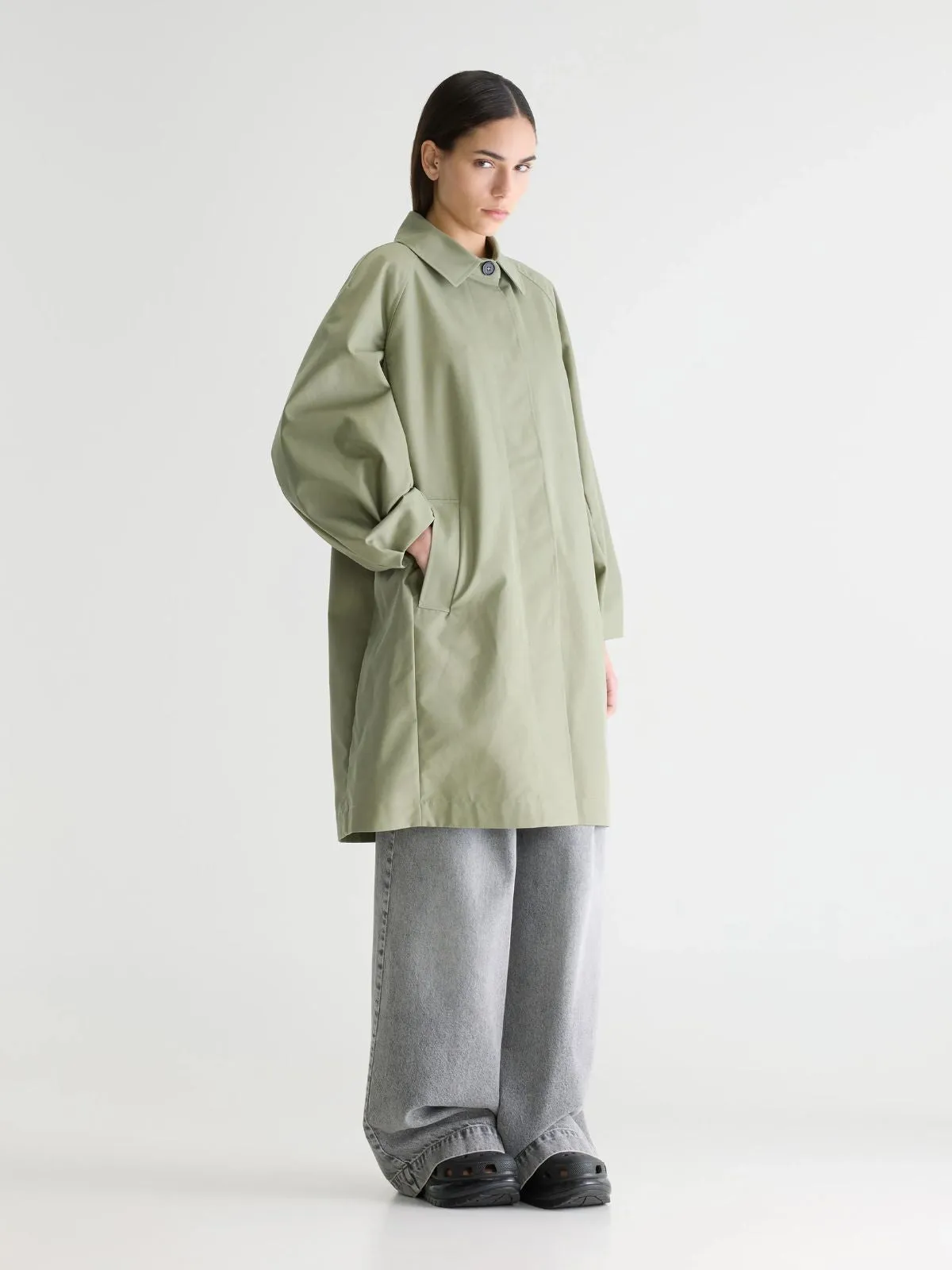 Julie Trench coat - Sage sold by iris