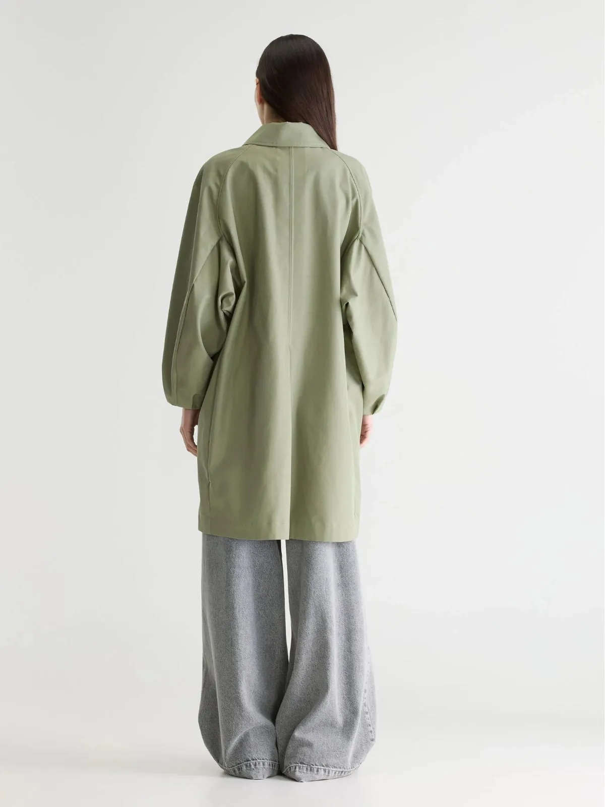 Julie Trench coat - Sage sold by iris product image thumbnail 4