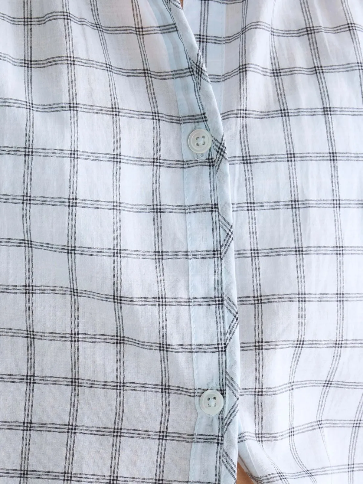 Cherry Check Blouse - Light Blue sold by iris product image thumbnail 4