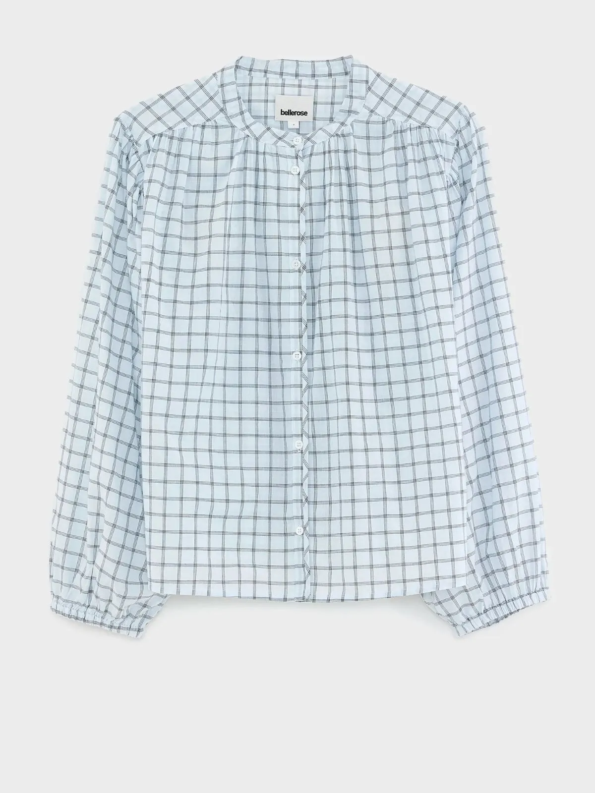 Cherry Check Blouse - Light Blue sold by iris product image thumbnail 2