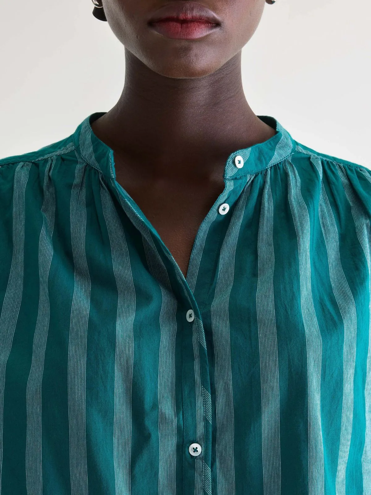 Cherry Sriped Blouse - Teal sold by iris product image thumbnail 3