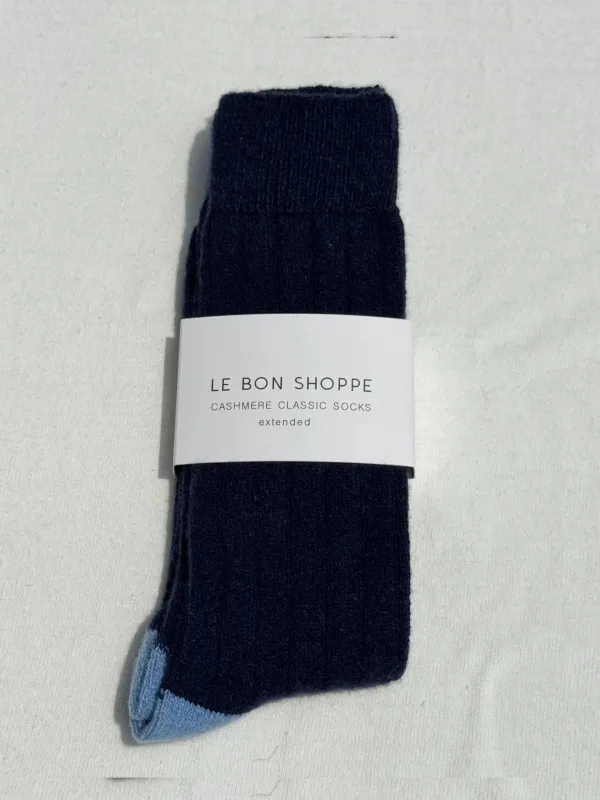 Classic Cashmere Socks - Navy made by Le Bon Shoppe