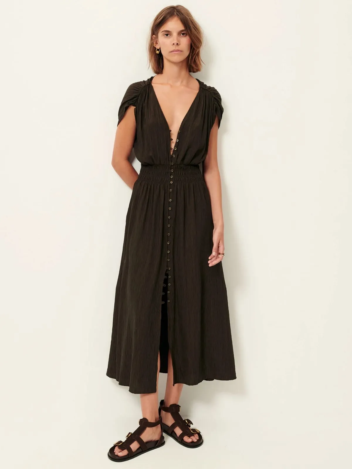 Galiane Smocked Dress - Black sold by iris product image thumbnail 2