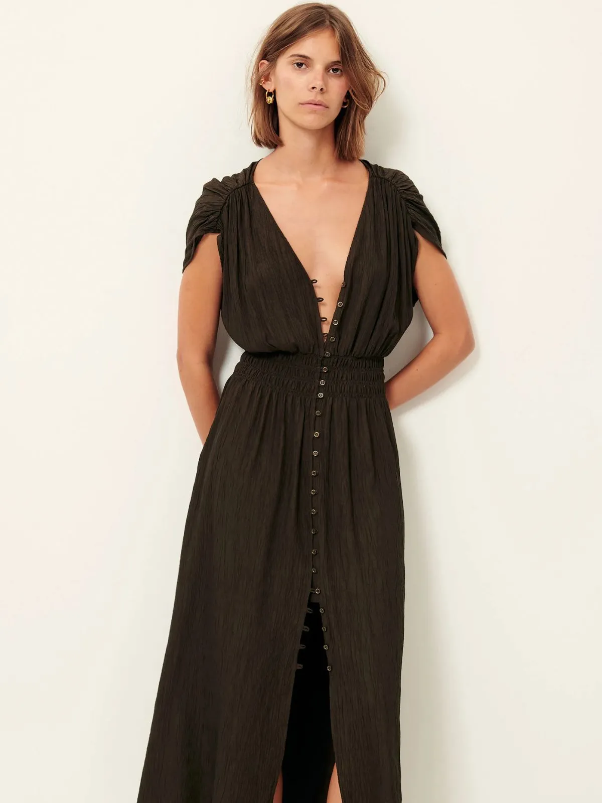 Galiane Smocked Dress - Black sold by iris product image thumbnail 4