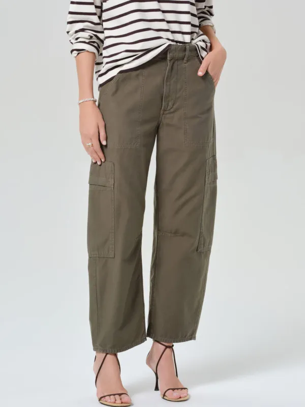 Marcelle Low Slung Cargo Pants - Khaki made by iris