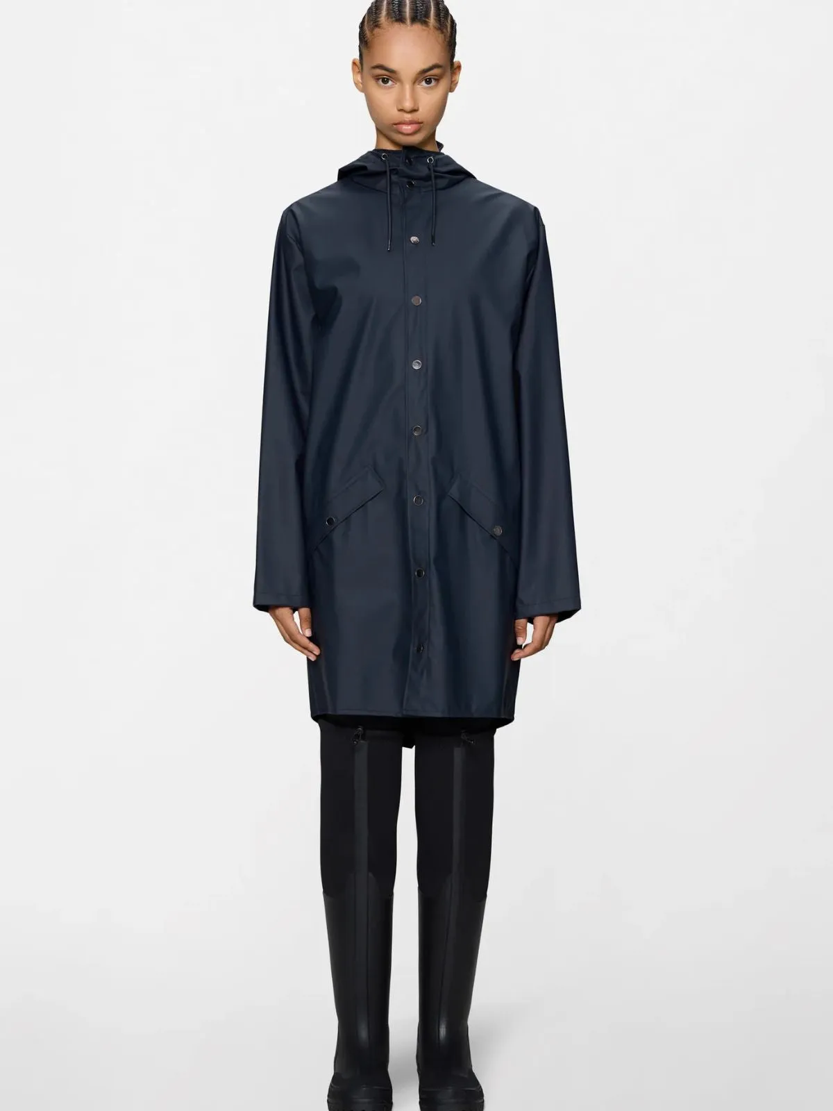 Long Rain Jacket - Navy sold by iris product image thumbnail 4