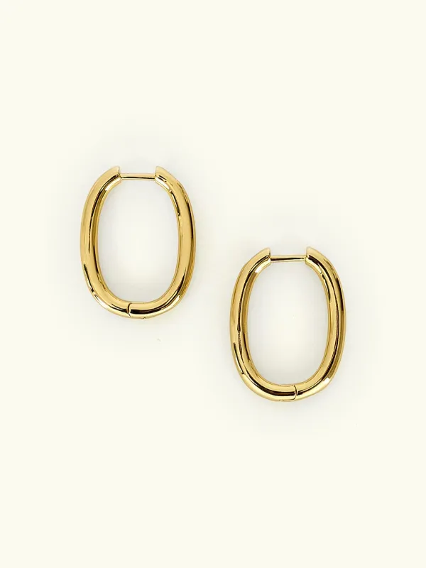 Gaby Large Hoops - Gold made by iris