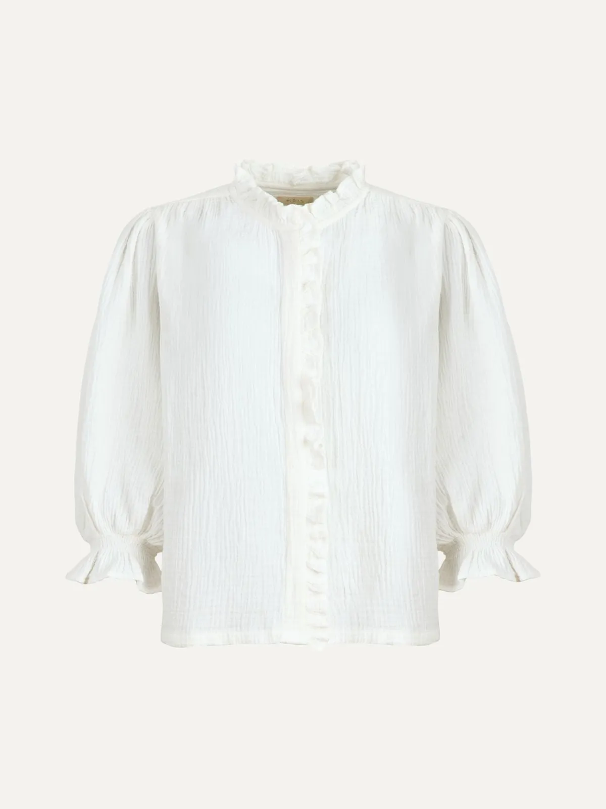 Frankie Double Cotton Gauze Blouse - White sold by iris