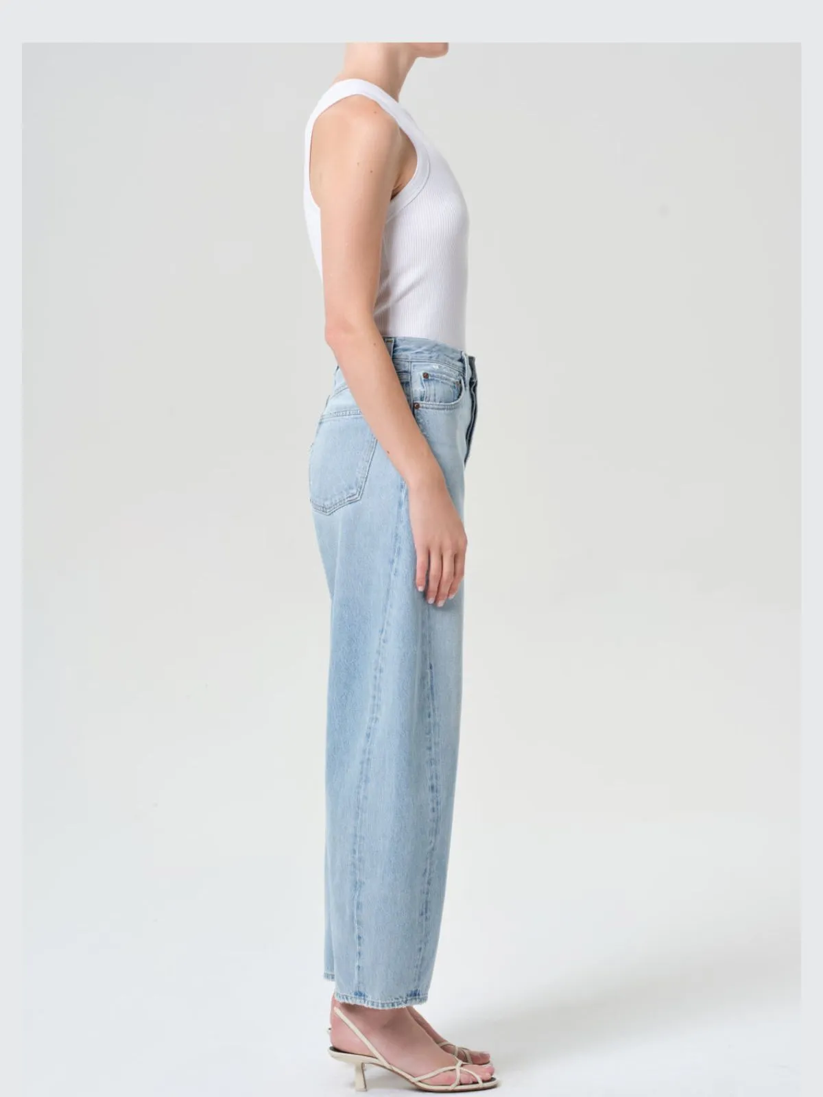 Luna Pieced Taper Jean - Worn Indigo sold by iris product image thumbnail 5