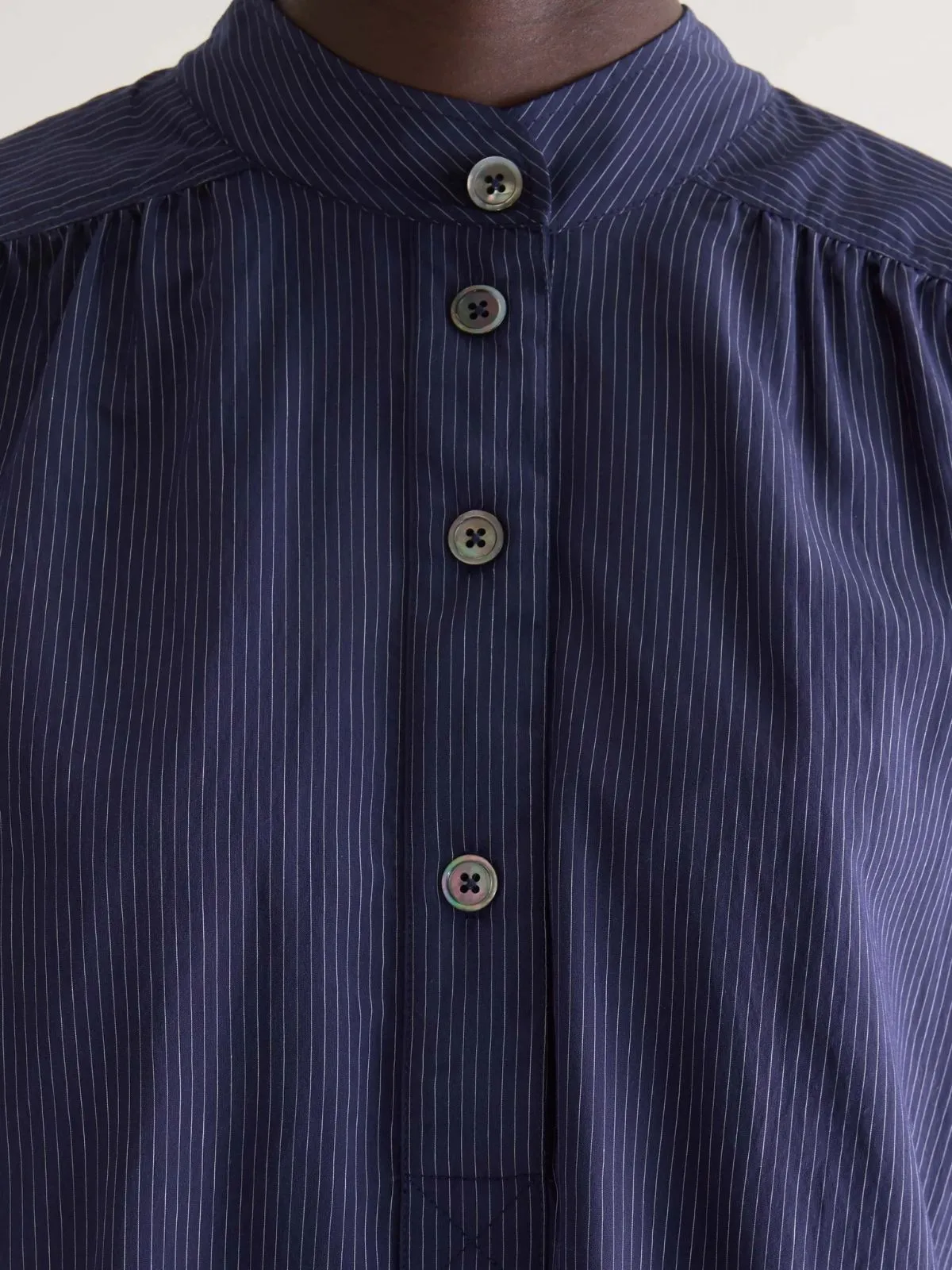 Pear Pinstripe Blouse - Navy sold by iris product image thumbnail 2