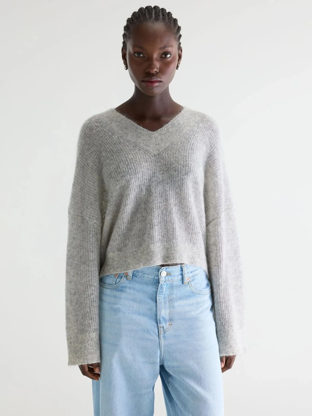 Arco Mohair Sweater - Light Grey sold by iris