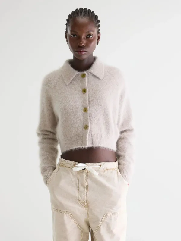 Datco Angora Cardigan - Light Grey made by Bellerose