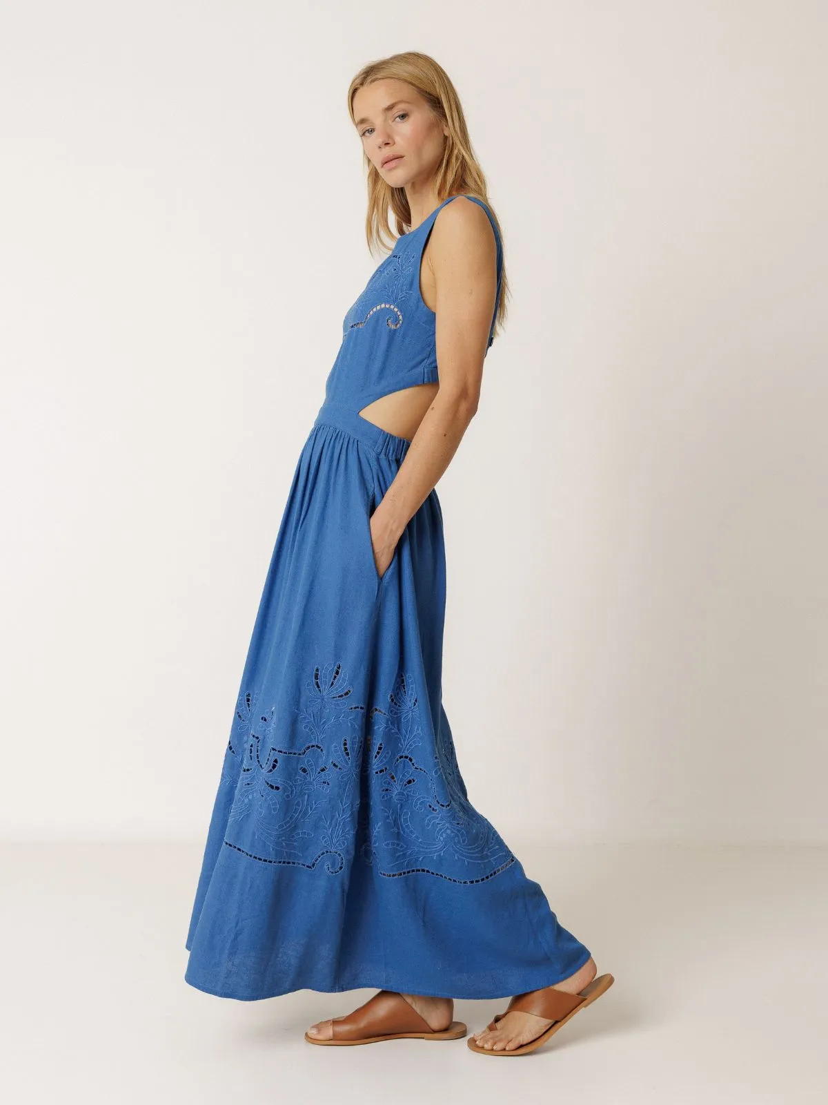 Open Back Dress - Blue sold by iris product image thumbnail 3