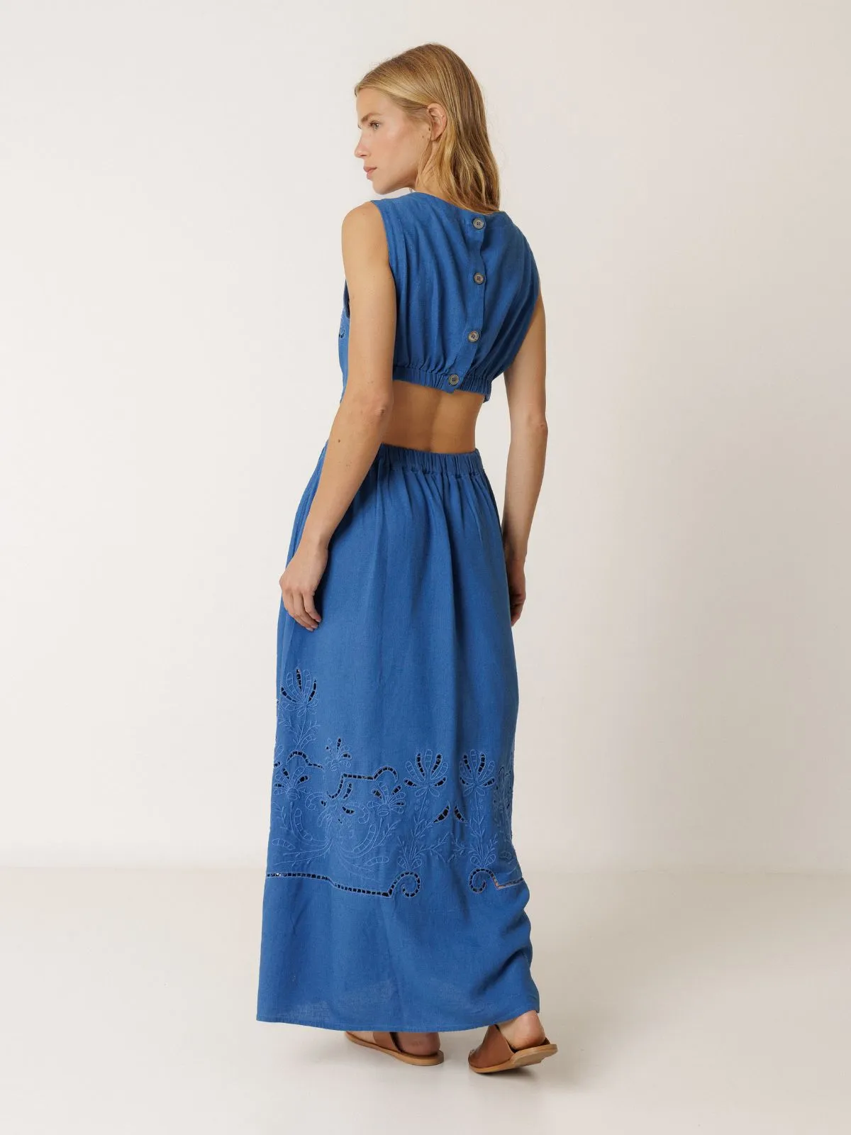 Open Back Dress - Blue sold by iris product image thumbnail 4
