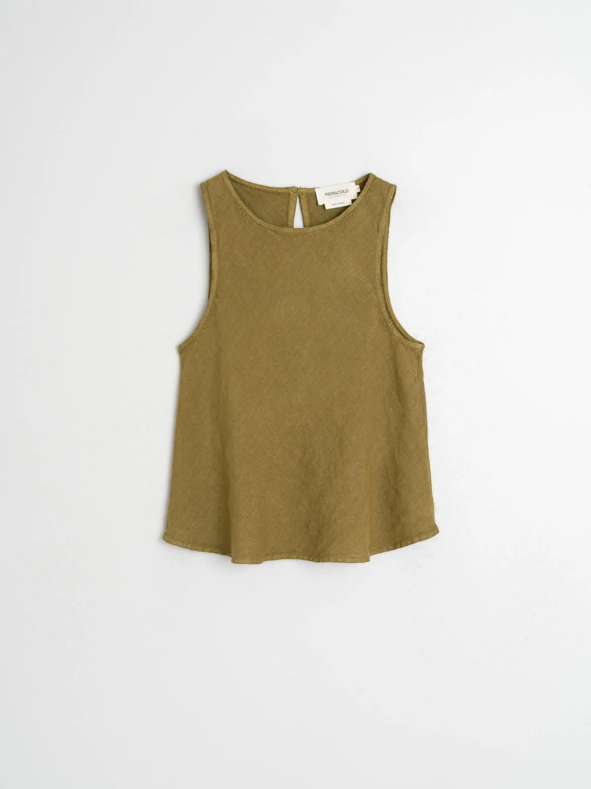 Linen Vest - Khaki sold by iris product image thumbnail 2