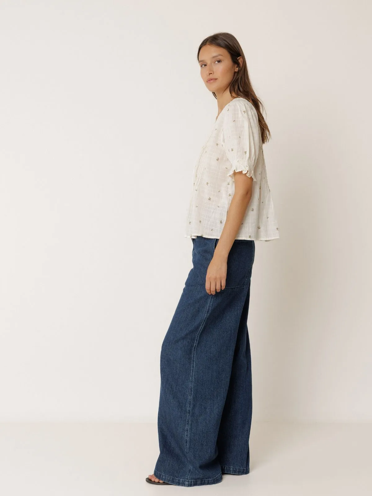 Embroidered Blouse - Cream sold by iris product image thumbnail 5