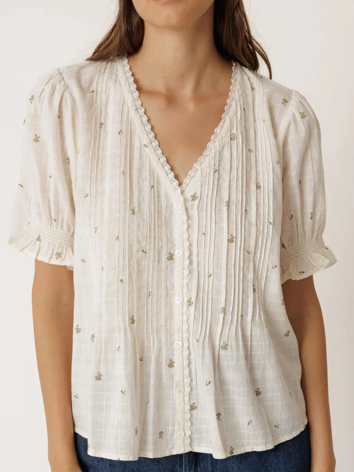 Embroidered Blouse - Cream sold by iris product image thumbnail 2
