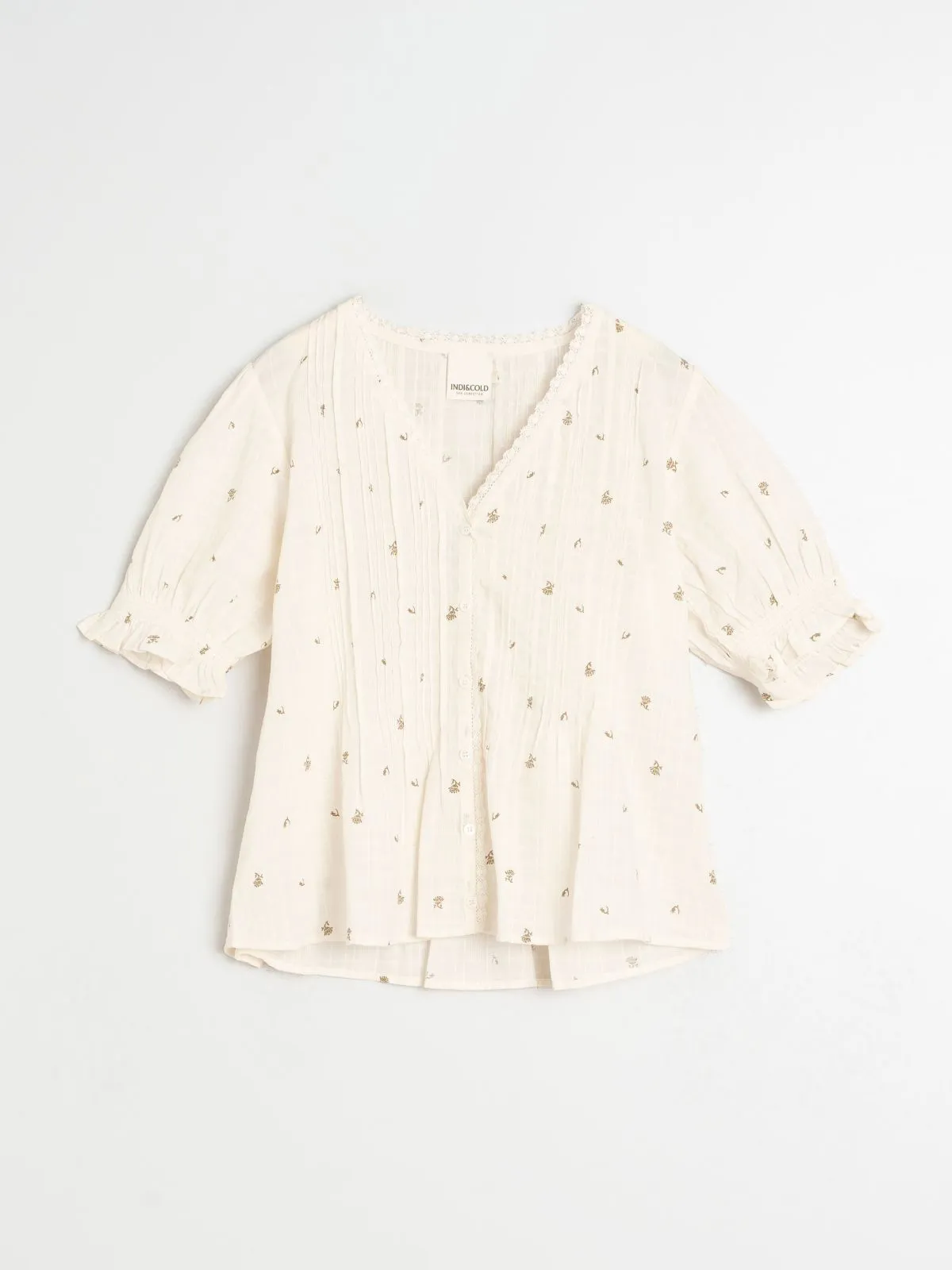 Embroidered Blouse - Cream sold by iris product image thumbnail 4