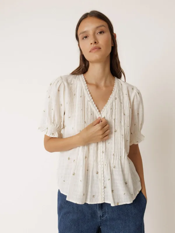 Embroidered Blouse - Cream sold by iris
