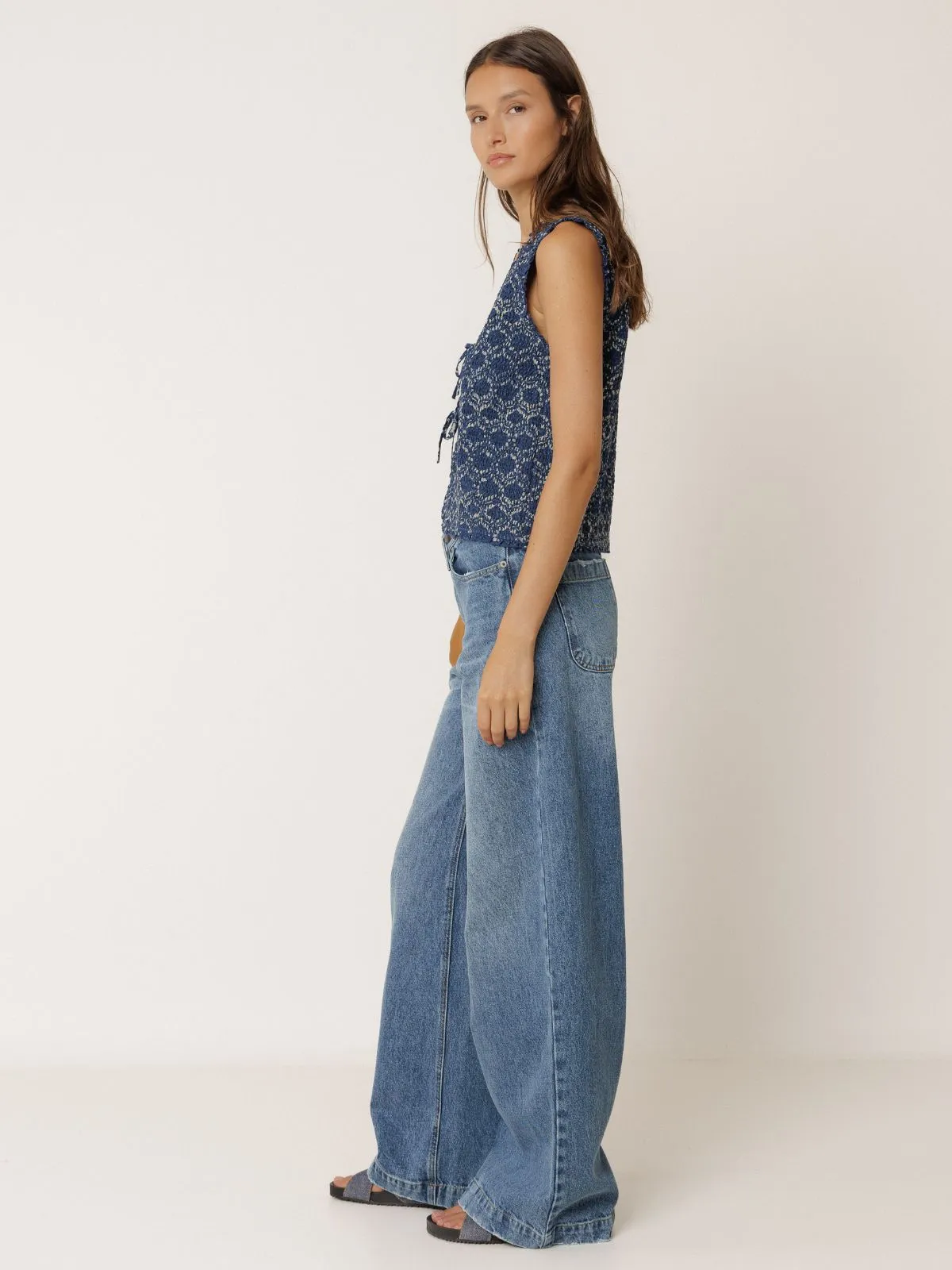 Print Vest - Indigo sold by iris product image thumbnail 4