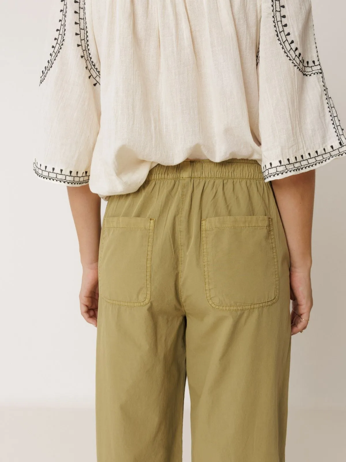 Mateo Poplin Trousrs - Green sold by iris product image thumbnail 4