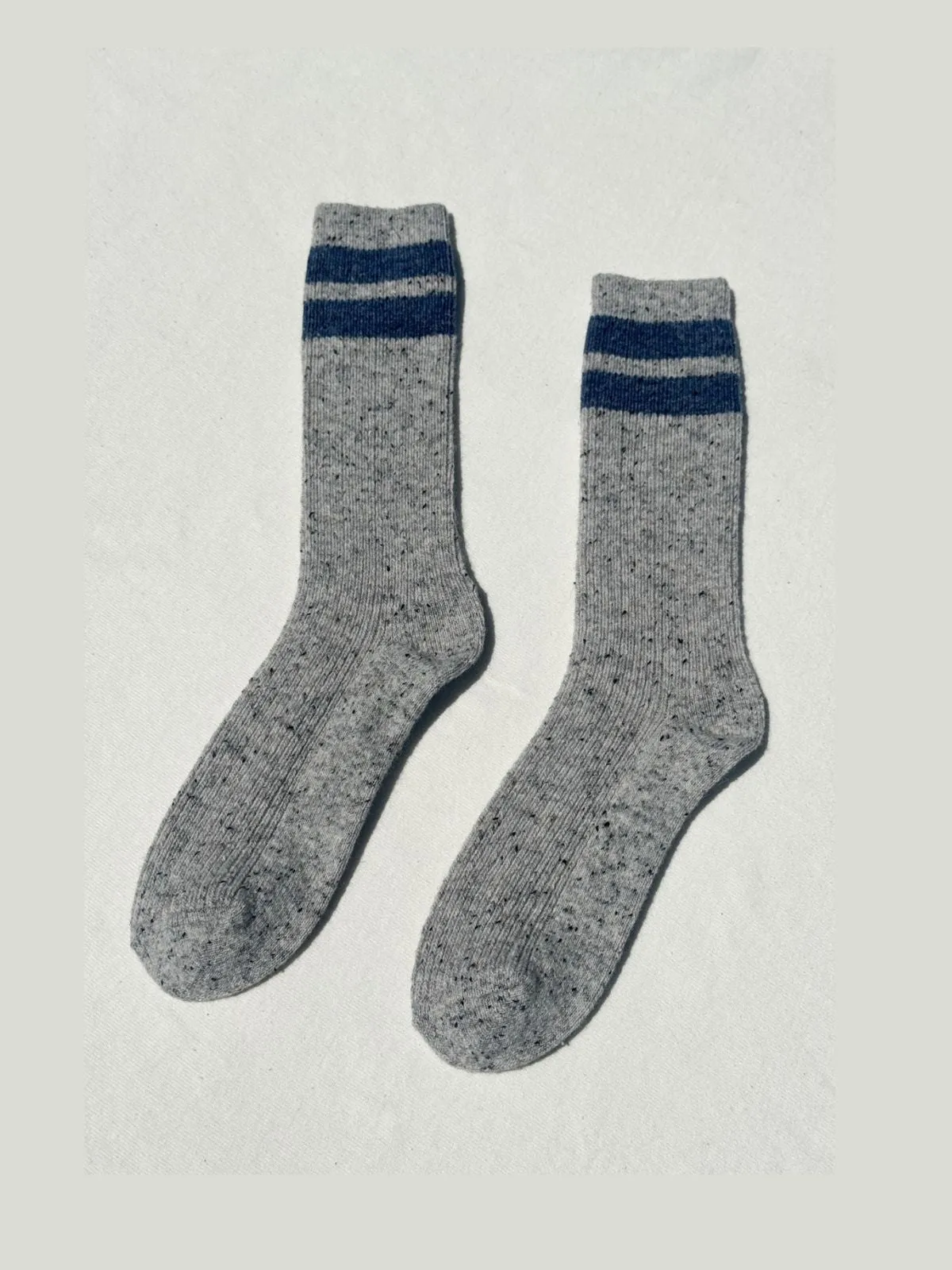 Snow Varsity Socks- Grey + Blue sold by iris product image thumbnail 3