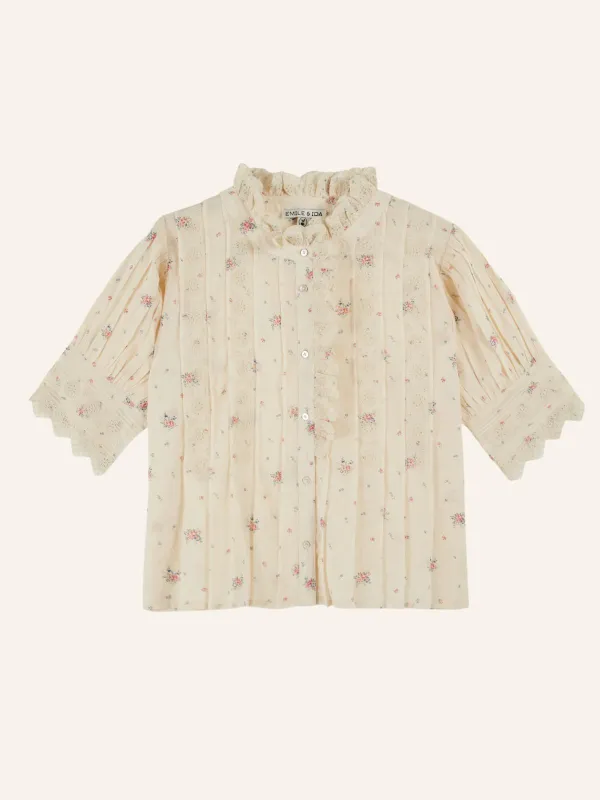 Daphne Floral Blouse - Ecru made by iris