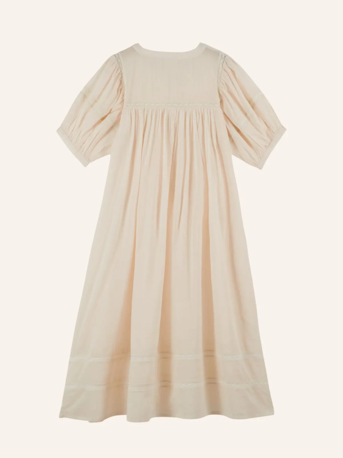 Daniela Voile Long Dress - Cream sold by iris product image thumbnail 5