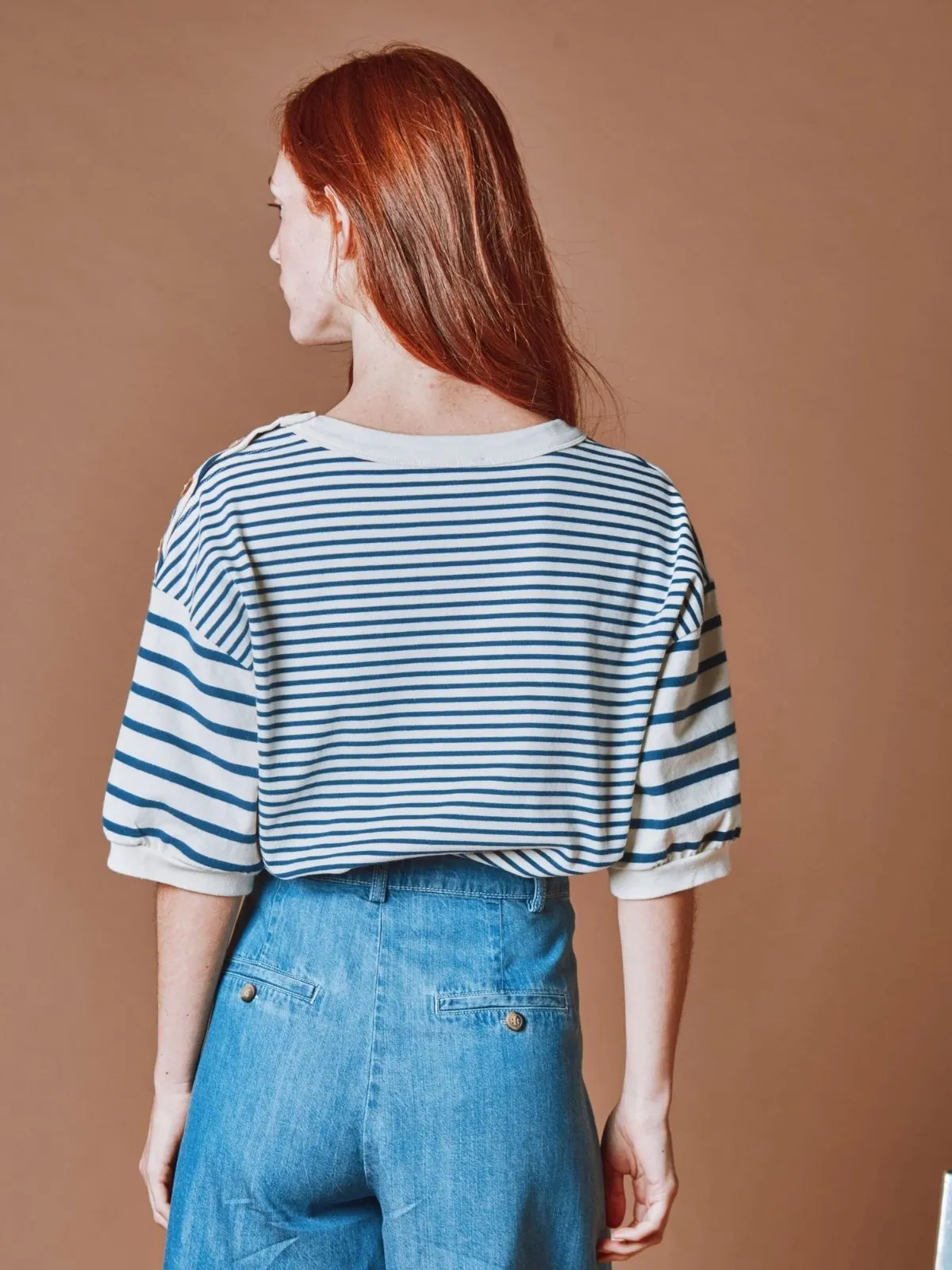 Derek Bermuda Shorts - Bleached Denim sold by iris product image thumbnail 3