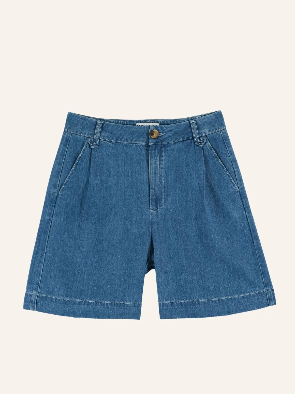 Derek Bermuda Shorts - Bleached Denim sold by iris product image thumbnail 2